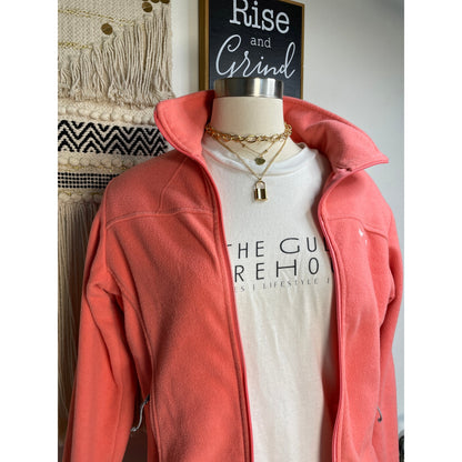 Columbia Woman’s Coral Full-zip Light Weight Warm Fleece Sweater M