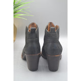 Lucky Brand Womans Leather Black Ankle Short Boots Size 6.5W
