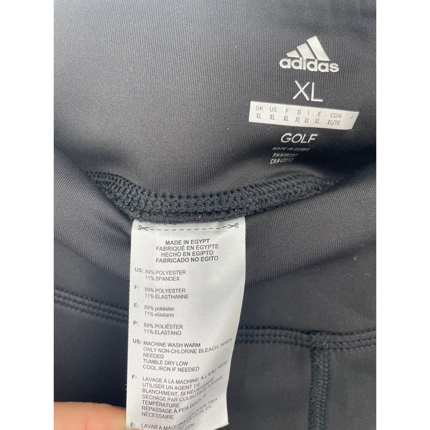 Adidas Womans Gold Black Athletic Leggings XL