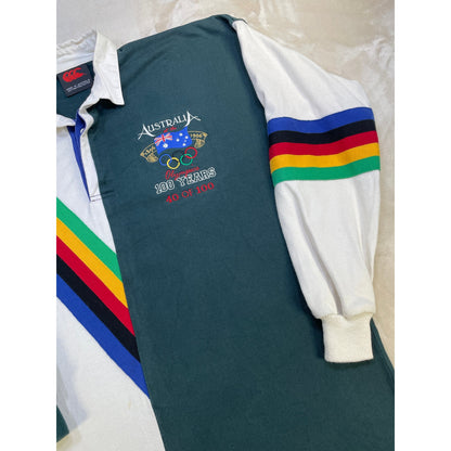 Canterbury Vintage Mens Australia Olympics International Rugby Jersey Polo XL