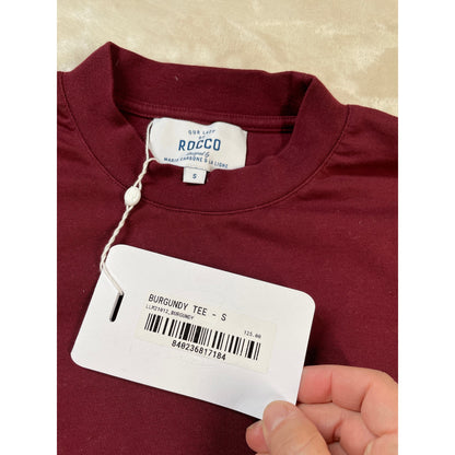 Our Lady Of Rocco “by appointment only”NWT  Cotton Solid Burgundy T-shirt S