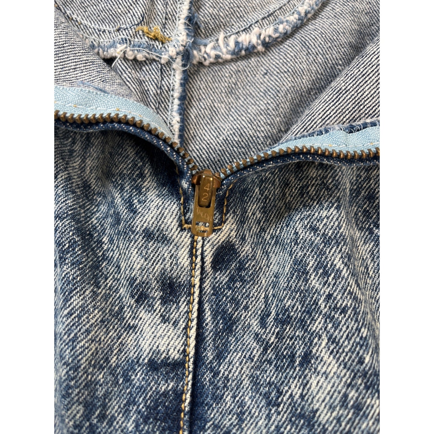 80's Preppy Glam Acid Wash Style Vintage Denim Skirt Size 7
