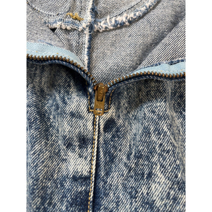 80's Preppy Glam Acid Wash Style Vintage Denim Skirt Size 7