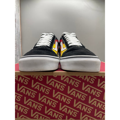 Vans Old Skool Fire Red Yellow Flame Men’s Sneakers 10