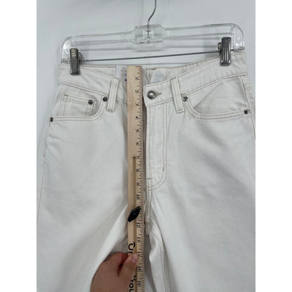&Denim H&M NWT White Low Waist Baggy Wide Leg Womans Jeans Size 2