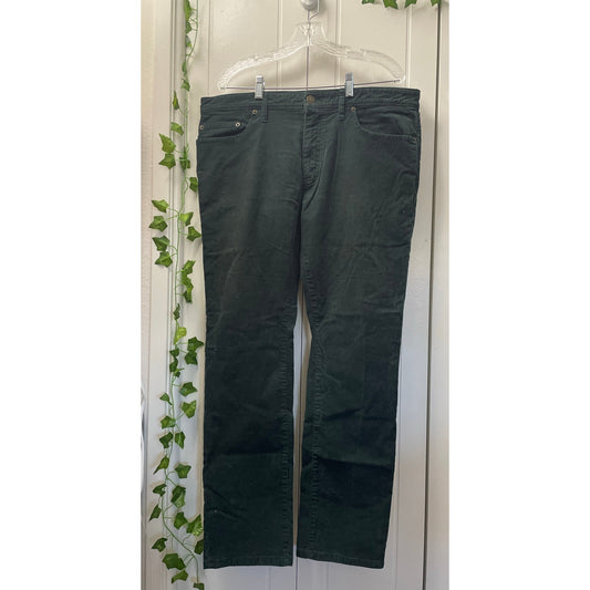 Mens GoodFellow Army Green Corduroy Straight Pant Size 38x32
