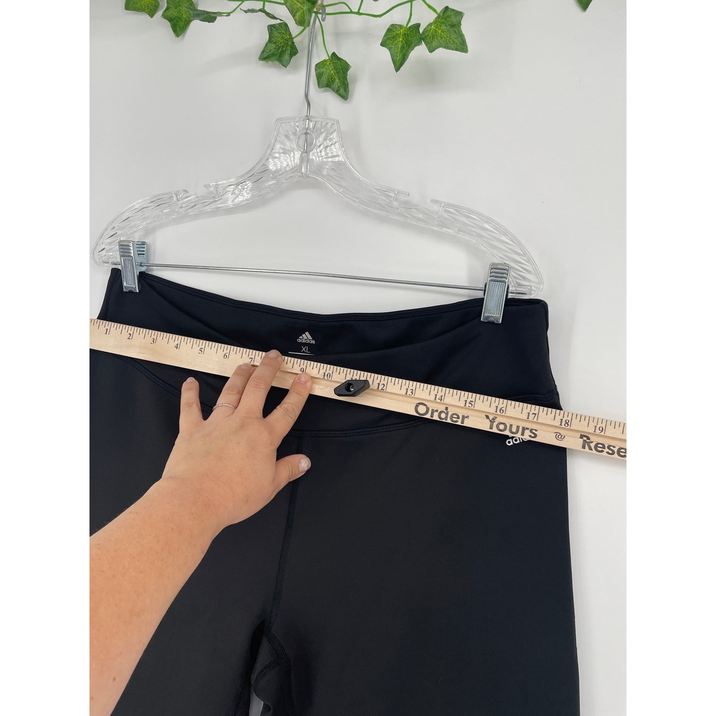 Adidas Womans Gold Black Athletic Leggings XL