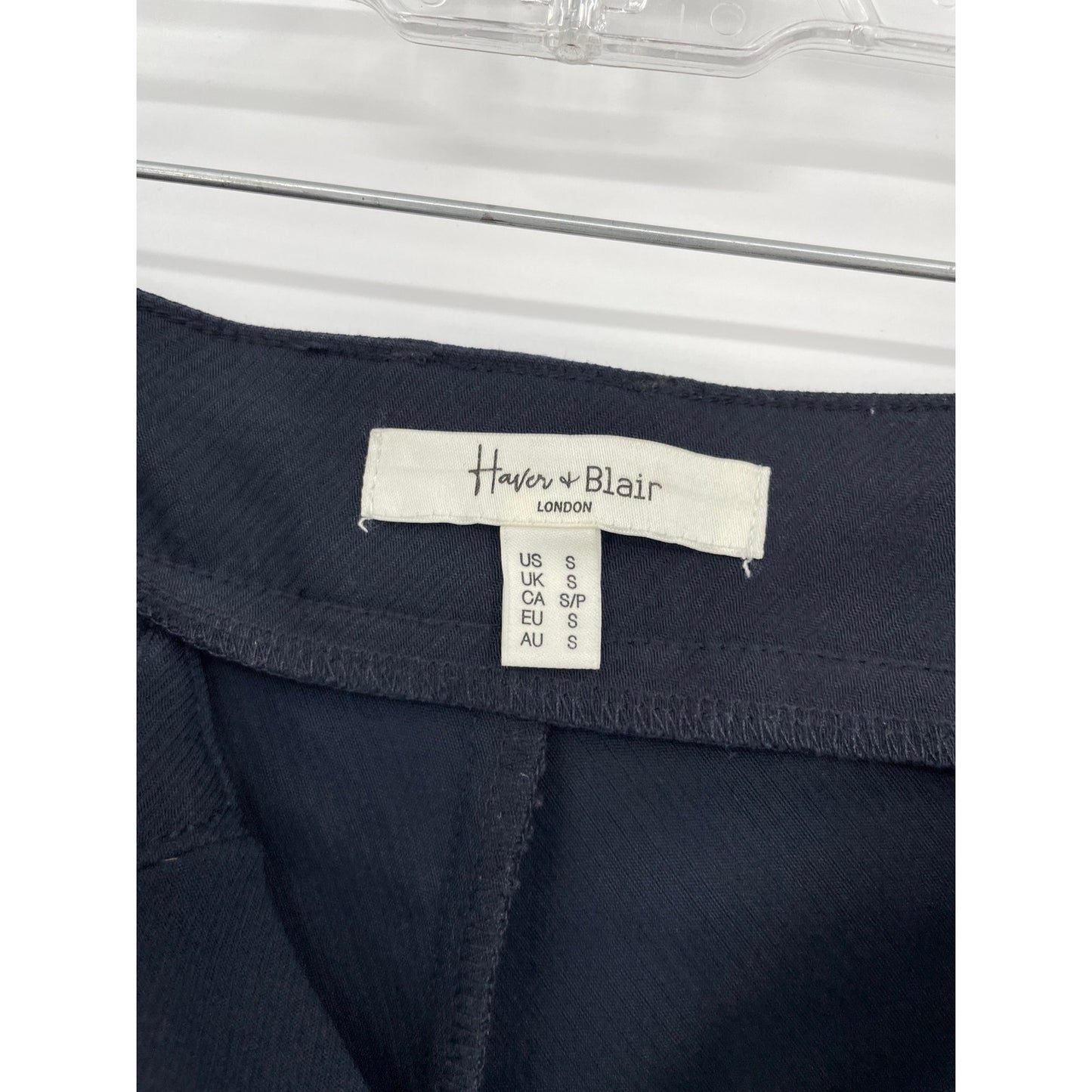 Haver & Blair Navy Blue Wide Leg Trouser Woman Dress Pant Small