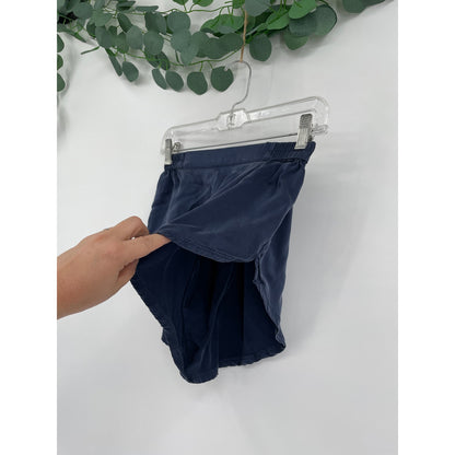 Lunya %100 Silk Pajama Set Black Tank and Navy Shorts XS
