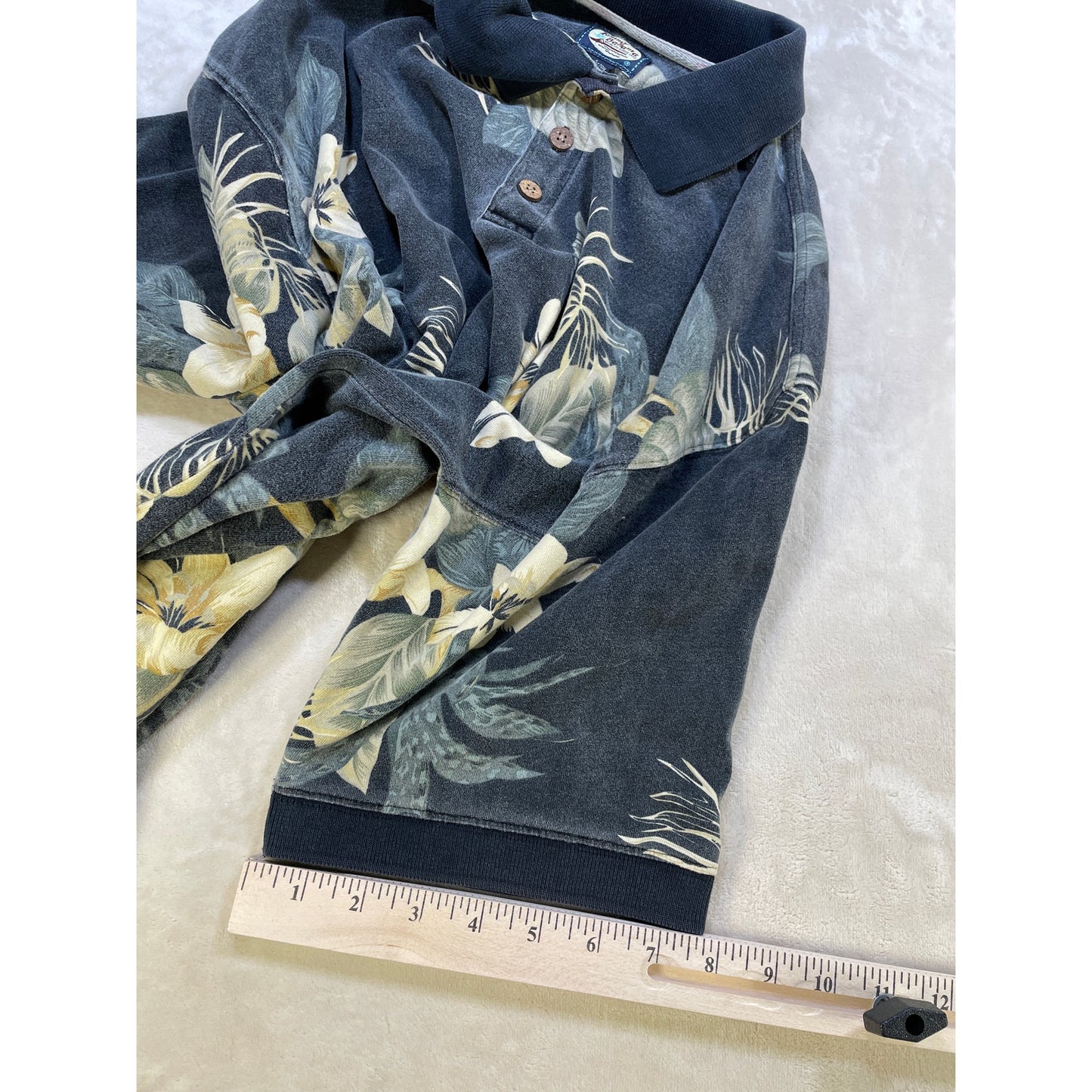 Vintage Men’s Tommy Bahama 100% Cotton Men’s Floral Polo Large