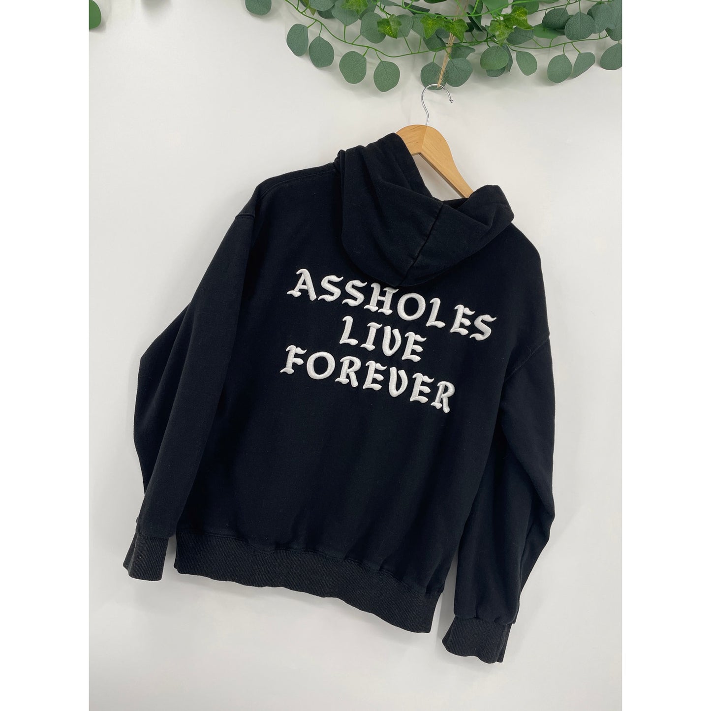 Asshole*s Live Forever Hoodie Mens Small Pullover Sweatshirt Streetwear Sweater