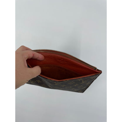 Louis Vuitton Monogram Brown & Orange Daily Pouch *missing zipper
