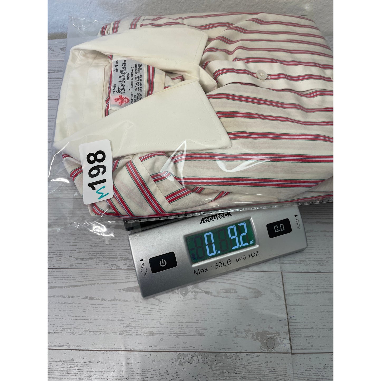 Vintage Turnbulls & Asser ltd %100 Cotton Made in England Mens Dress Stripped Shirt 16/41cm