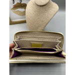 Deux Lux Cream Color Wallet with Gold Detail