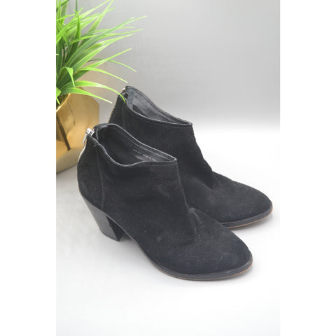 Black Leather Dolce Vita Ankle Boots Size 6.5