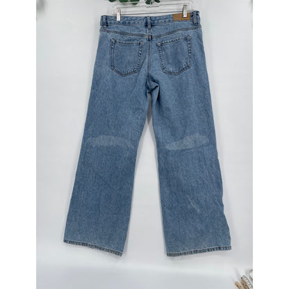 PacSun Low Rise Straight Baggy Distressed Ripped Light Wash Denim Jeans 29