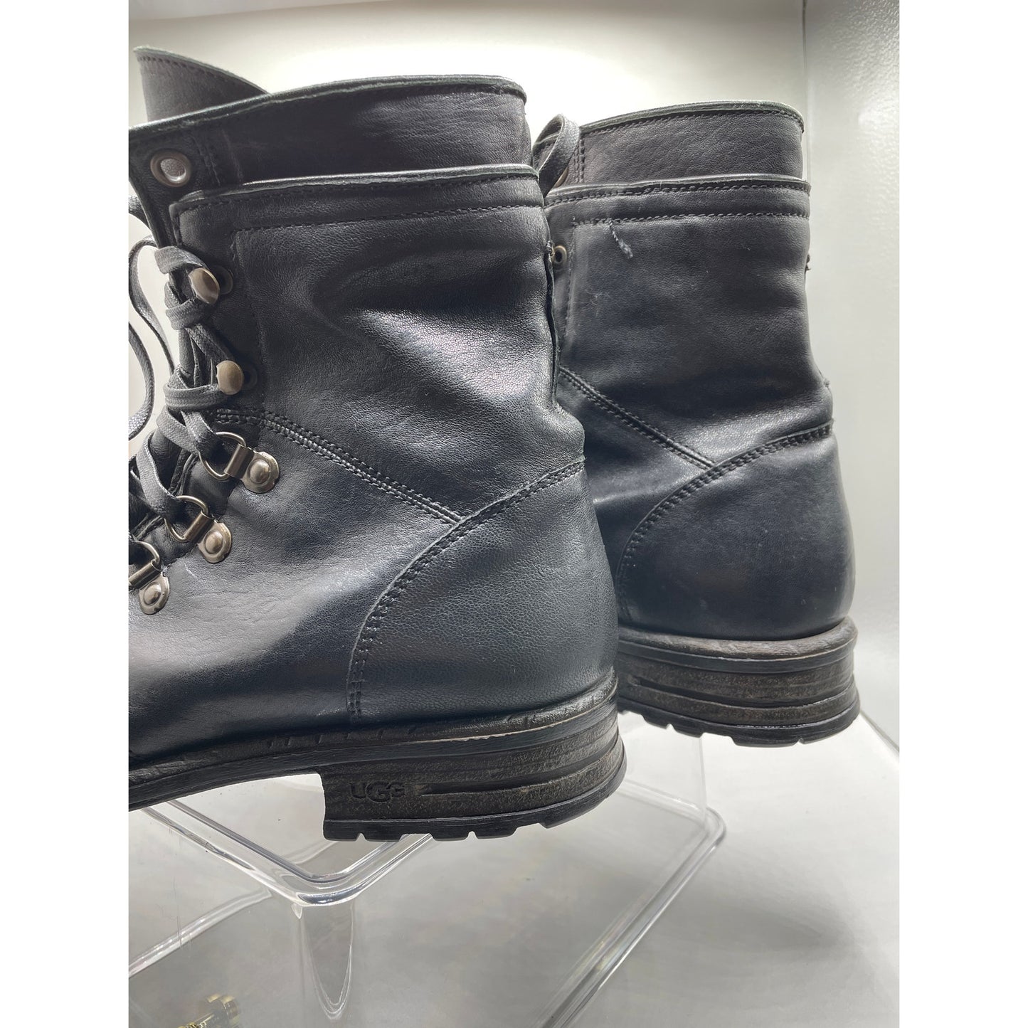 UGG Ruggero Lace Up Leather Mens Discontinued Boots 10