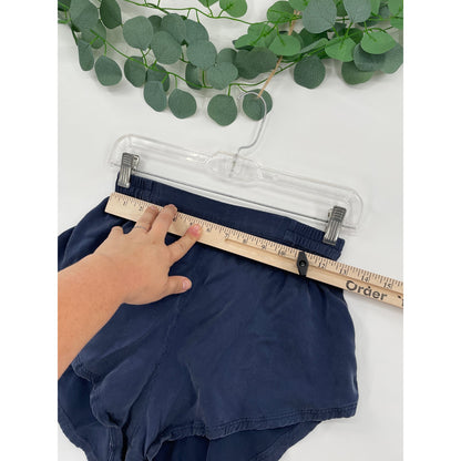 Lunya %100 Silk Pajama Set Black Tank and Navy Shorts XS