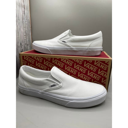 Vans Classic White Slip on Men’s Sneakers 10