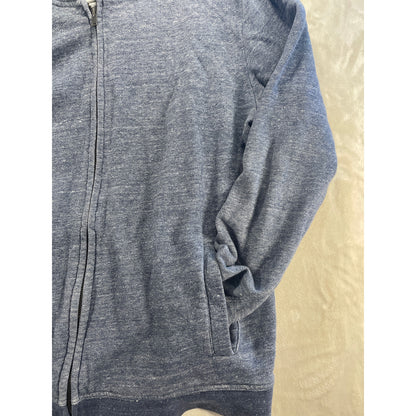 Everlane Mens Hooded Zip Up Heather Blue Sweater XL