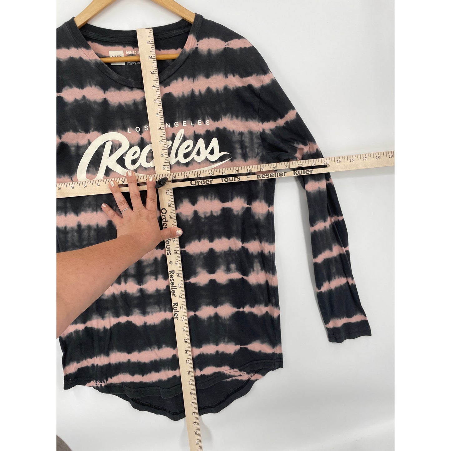 Y&R Young & Reckless Los Angels Tie-Dye Long Sleeve Cotton Med Shirt
