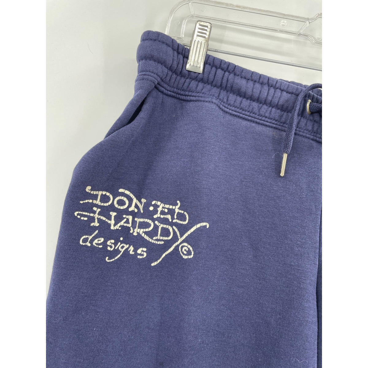 Ed Hardy Y2K Navy Blue Womans Lounge Casual Sweatpant Joggers Graphic Logo Large