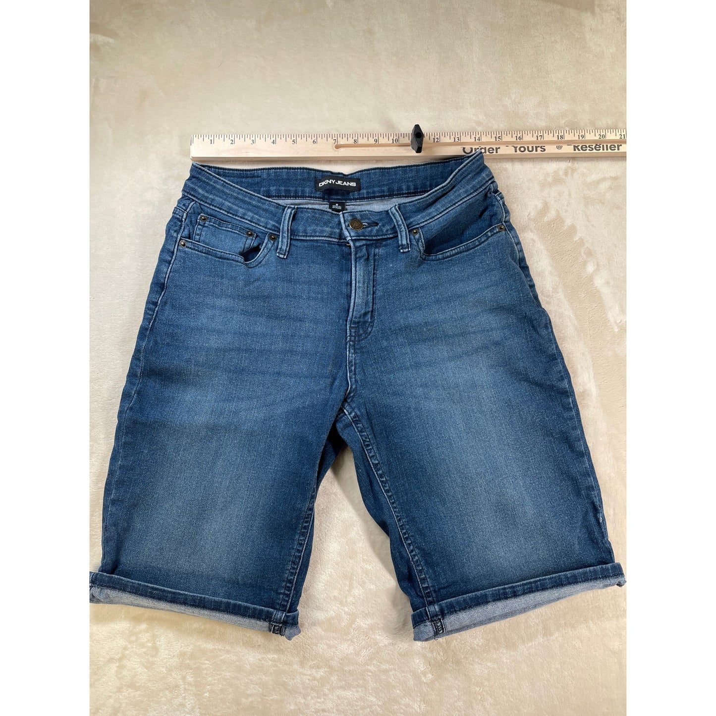 DKNY Womans Denim Bermuda Shorts 8