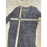 Ulla Johnson Woman’s Plus Size 4 Blue & Grey Long Sleeve Silk Jumper