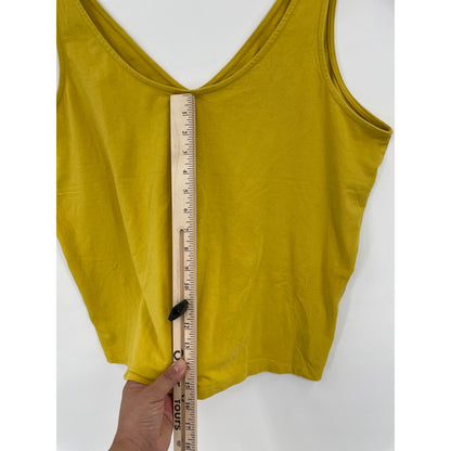 Boden Mustard Yellow Chartreuse Cami Tank Top Size 16
