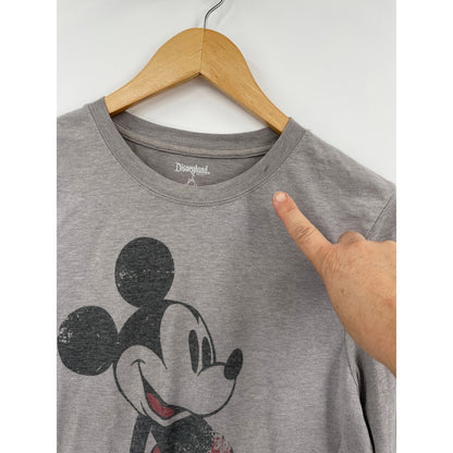 Disneyland Mickey Mouse Vintage Retro Y2K Style Grey Long Sleeve