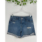 New Express Boyfriend Denim Distressed Shorts 8