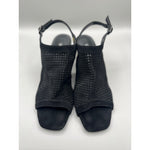 Black Vaneli Peep toe shoe with clear heel Size 8.5