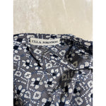 Ulla Johnson Woman’s Plus Size 4 Blue & Grey Long Sleeve Silk Jumper