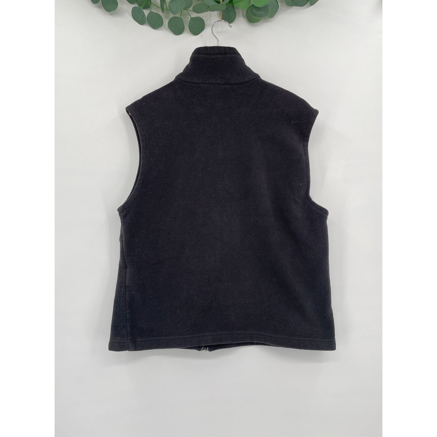 Columbia Mens Charcoal Black Zipper Fleece Vest  Large