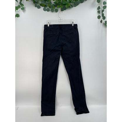 ran & bone Mens Fit Straight Twill Cotton Chino Navy Blue Pant Size 31