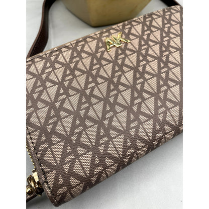 Anne Klein Brown Wallet Crossbody With Strap