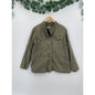 Style & CO Olive Green Cotton Utility Cargo Jacket Zipper Button  PXL