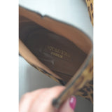 Aquazzura Fierenze Vero Cuoio Womans Leopard Pump Boot Calf Hair SZ 39