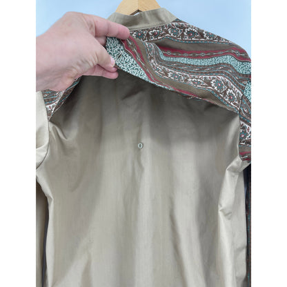 VTG Maury Tates Mo Betta Western Mens Brown and Tan Button Down Shirt Size 17/36