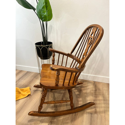 Vintage Hand Made Solid Wood Nursery Sitting Room Rocking Chair
