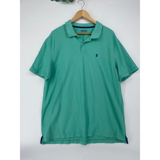Izod Advantage Performance Natural Stretch Teal Mens Polo XXL