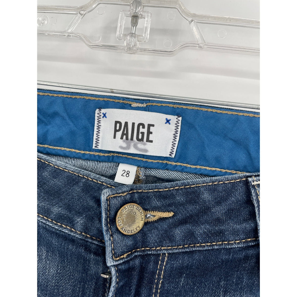 Paige Dark Denim Mid Rise Jimmy Jimmy Skinny Jeans Size 28