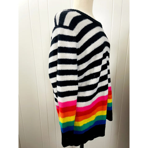 Torrid Preloved Rainbow Stripe Fuzzy Sweater Womans Plus Size 3X