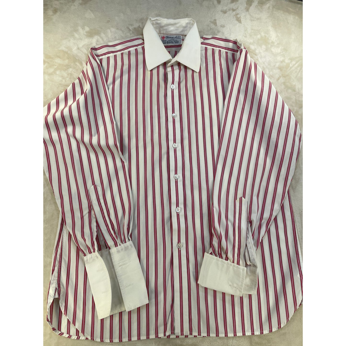 Vintage Turnbulls & Asser ltd %100 Cotton Made in England Mens Dress Stripped Shirt 16/41cm