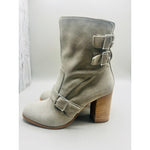 Woman’s Grey 37.5 Belstaff  Leather Boots zipper closure