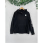 Carhartt Womens Clarksburg Sleeve Black Relaxed Fit Pullover Hoodie Large