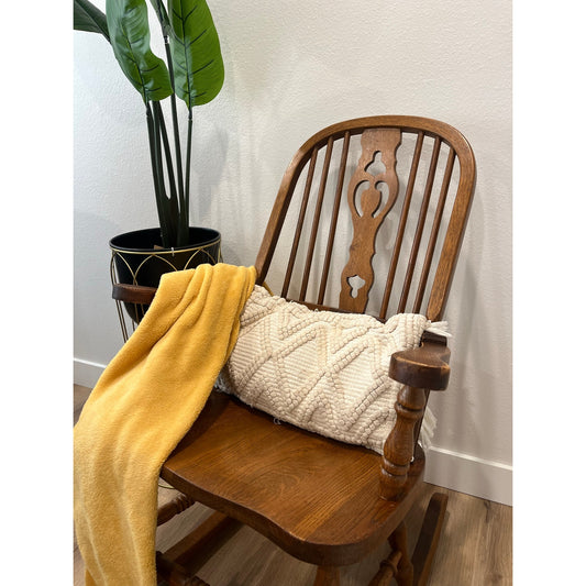 Vintage Hand Made Solid Wood Nursery Sitting Room Rocking Chair