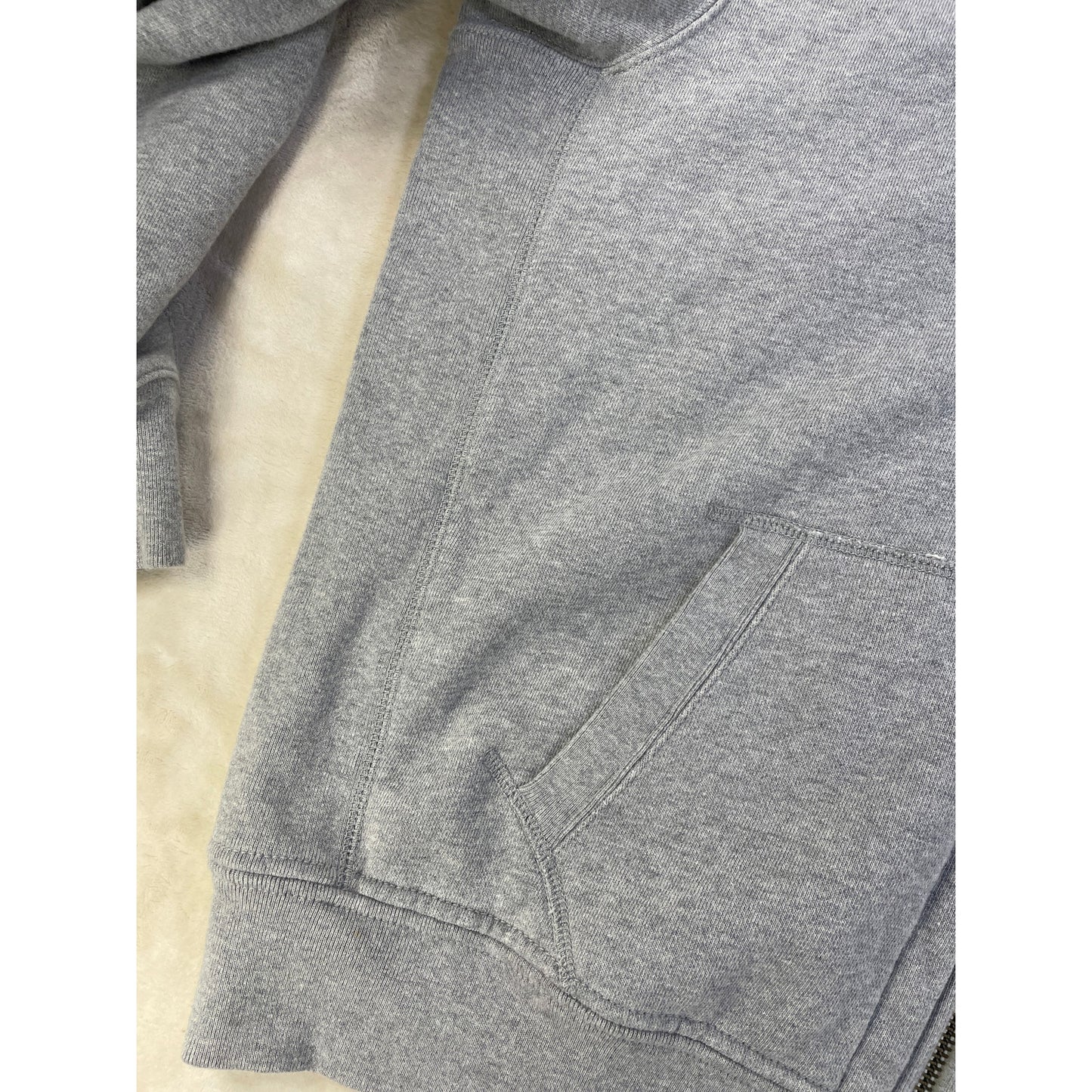 POLO RALPH LAUREN Vintage Stone Grey Full Zip Men’s Thermal Lined Hoodie Sweater XXL