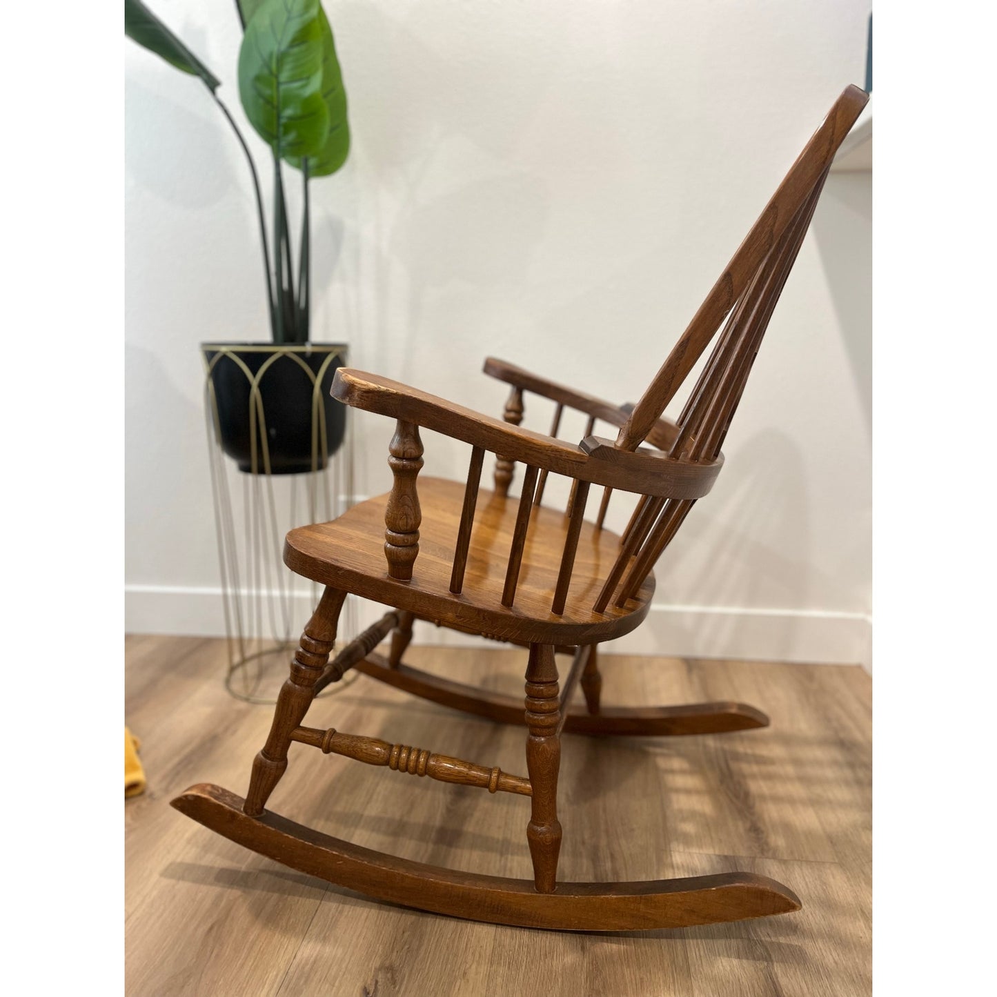 Vintage Hand Made Solid Wood Nursery Sitting Room Rocking Chair