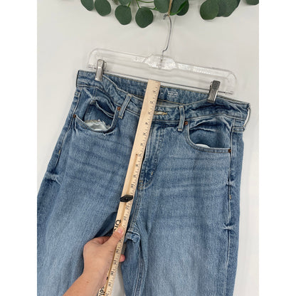 Old Navy Woman Retro Y2K Style Extra High Rise Wide Leg Cuffed Drapey Denim Size 10